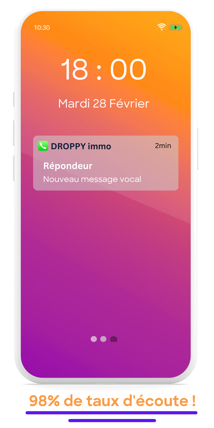 Notification d'un VMS par Droppy